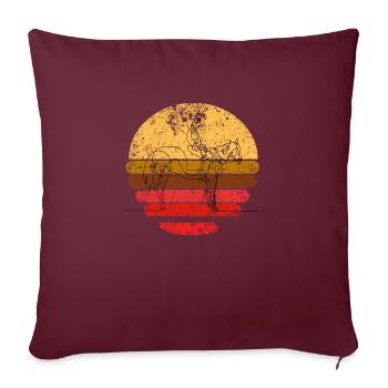Retro pferd reiter 1 - Sofakissenbezug 45 x 45 cm - Burgunderrot - Vorne
