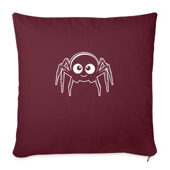 Spinne Spinnen Tiere - Sofakissenbezug 45 x 45 cm - Burgunderrot - Vorne