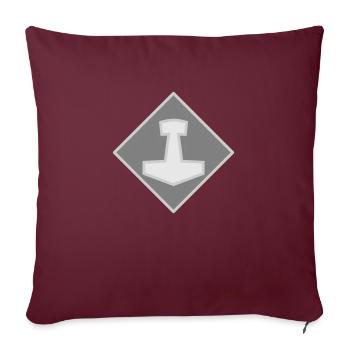 Mjölnir - Housse de coussin décorative 45 x 45 cm - bordeaux - Devant