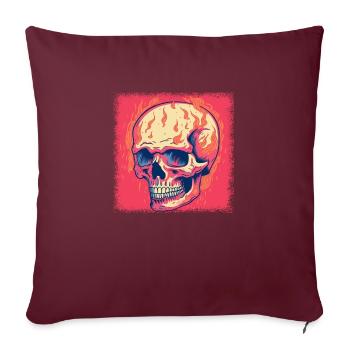 gift idea birthday present idea human skeleton - Sofakissenbezug 45 x 45 cm - Burgunderrot - Vorne