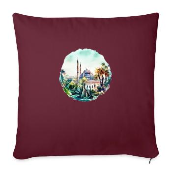 Turkish architecture - Sofa pillowcase 17,3'' x 17,3'' (45 x 45 cm) - burgundy - Front