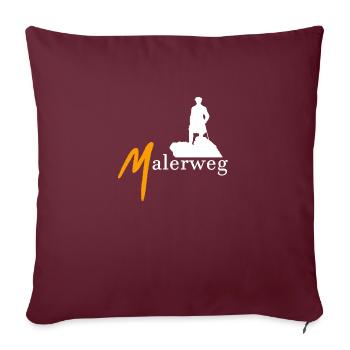 Malerweg - Sofakissenbezug 45 x 45 cm - Burgunderrot - Vorne