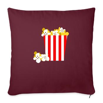 Pop-corn - Housse de coussin décorative 45 x 45 cm - bordeaux - Devant