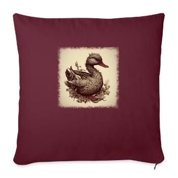 bathtube bath gift animal welfare baby duck - Sofa pillowcase 17,3'' x 17,3'' (45 x 45 cm) - burgundy - Front