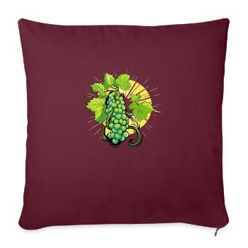 Grappe de raisins verts - Housse de coussin décorative 45 x 45 cm - bordeaux - Devant