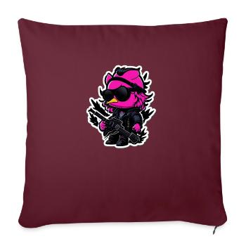 Canard de roche - Housse de coussin décorative 45 x 45 cm - bordeaux - Devant