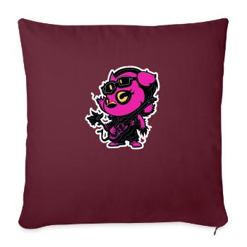 Canard de roche - Housse de coussin décorative 45 x 45 cm - bordeaux - Devant