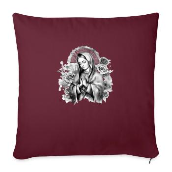 Sainte Marie Marie Vierge Marianne Vierge Marie Sainte - Housse de coussin décorative 45 x 45 cm - bordeaux - Devant