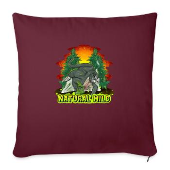 NATURE SAUVAGE - Housse de coussin décorative 45 x 45 cm - bordeaux - Devant