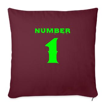 Numéro 1 - Housse de coussin décorative 45 x 45 cm - bordeaux - Devant