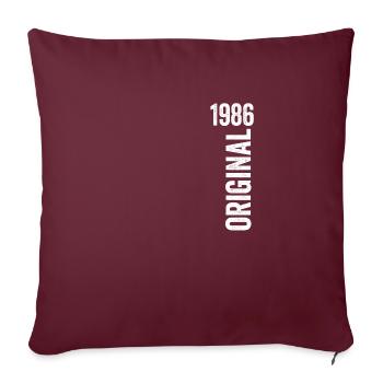 1986 Original Cadeau D’anniversaire 1986 - Housse de coussin décorative 45 x 45 cm - bordeaux - Devant