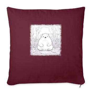 cinema movie gift comics birthday present coffee - Sofa pillowcase 17,3'' x 17,3'' (45 x 45 cm) - burgundy - Front