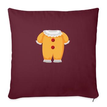 costume clown - Housse de coussin décorative 45 x 45 cm - bordeaux - Devant
