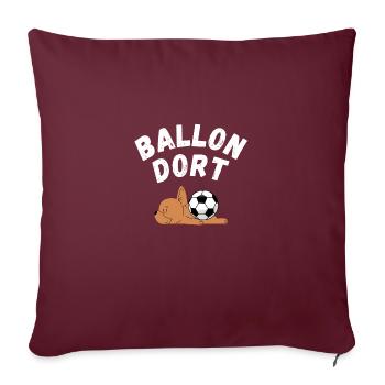 Ballon Dort-humour - Housse de coussin décorative 45 x 45 cm - bordeaux - Devant
