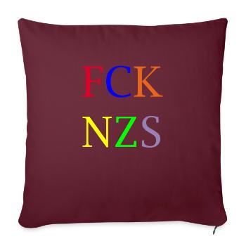 FCK NZS - Sofakissenbezug 45 x 45 cm - Burgunderrot - Vorne