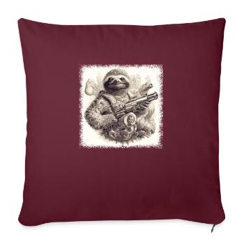 Peace Bird Hippie Festival Gift Idea Funky Child - Sofa pillowcase 17,3'' x 17,3'' (45 x 45 cm) - burgundy - Front