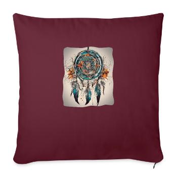 Capteur de rêves - Housse de coussin décorative 45 x 45 cm - bordeaux - Devant