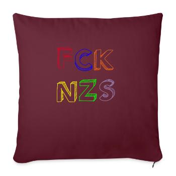 FCK NZS - Housse de coussin décorative 45 x 45 cm - bordeaux - Devant