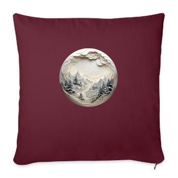 Nature en Paper Art - Housse de coussin décorative 45 x 45 cm - bordeaux - Devant