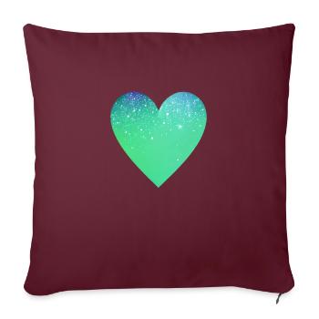 Saint-Valentin, Fête des mères, Amour, Fiançailles, Mariage - Housse de coussin décorative 45 x 45 cm - bordeaux - Devant