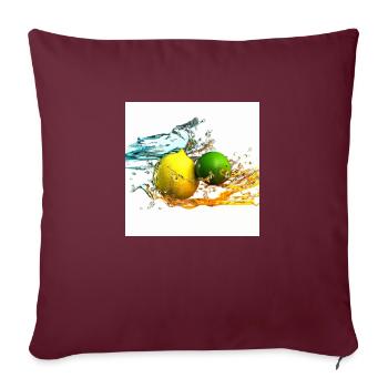 Citrus Splash - Sofa pillowcase 17,3'' x 17,3'' (45 x 45 cm) - burgundy - Front