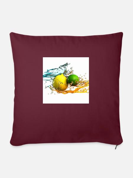Zitrusfrüchte Splash - Sofakissenbezug 45 x 45 cm - Burgunderrot