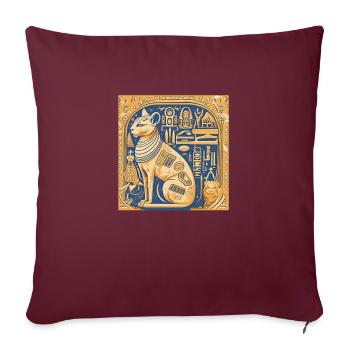 Planche pour chat Egypy - Housse de coussin décorative 45 x 45 cm - bordeaux - Devant