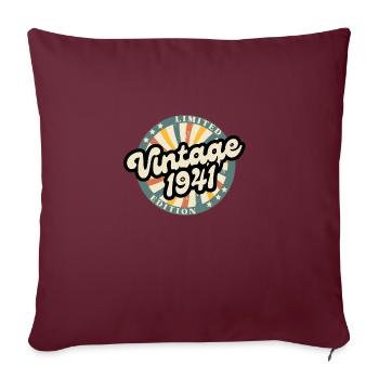 Limited edition vintage 1941 - Housse de coussin décorative 45 x 45 cm - bordeaux - Devant