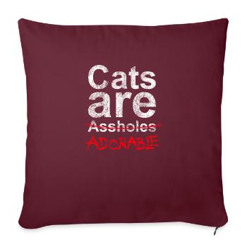 Adorable Cats 1 - Sofakissenbezug 45 x 45 cm - Burgunderrot - Vorne