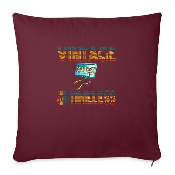 Vintage ist weniger Zeit - Sofakissenbezug 45 x 45 cm - Burgunderrot - Vorne