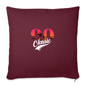 Vintage 1990-90e anniversaire - Housse de coussin décorative 45 x 45 cm - bordeaux - Devant