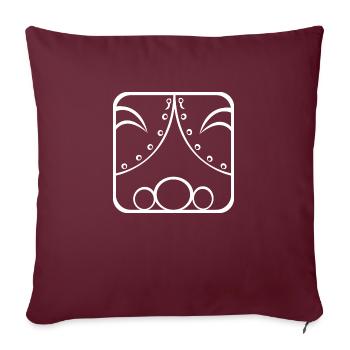 3 Kin Maya Nacht WHT - Sofakissenbezug 45 x 45 cm - Burgunderrot - Vorne