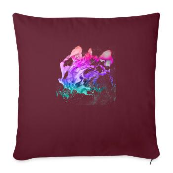Spritzfarbe Reinbow Graffitti Kunst bunt - Sofakissenbezug 45 x 45 cm - Burgunderrot - Vorne