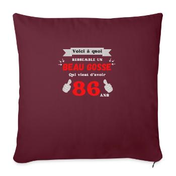 Voici À Quoi Ressemble Un Beau Gosse De 86 ans - Housse de coussin décorative 45 x 45 cm - bordeaux - Devant