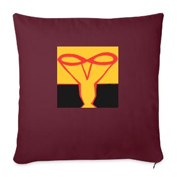 Club des Immortels / Club des Immortels - Housse de coussin décorative 45 x 45 cm - bordeaux - Devant