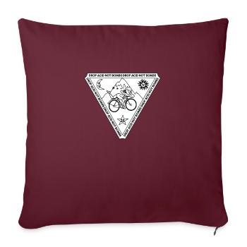 Larguez de l'acide, pas des bombes! - Housse de coussin décorative 45 x 45 cm - bordeaux - Devant