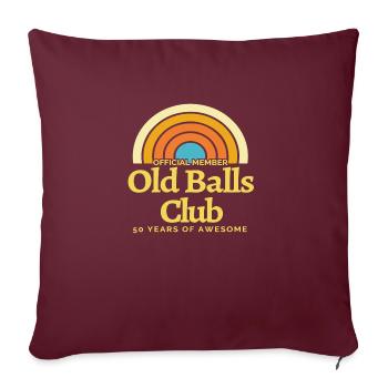 Membre officiel Old Balls Club 50 ans de génial - Housse de coussin décorative 45 x 45 cm - bordeaux - Devant