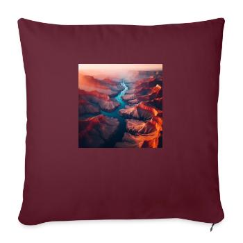 River Landscape - Sofa pillowcase 17,3'' x 17,3'' (45 x 45 cm) - burgundy - Front