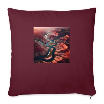 River Landscapes - Sofa pillowcase 17,3'' x 17,3'' (45 x 45 cm) - burgundy - Front