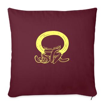 Circulary Banana - Housse de coussin décorative 45 x 45 cm - bordeaux - Devant