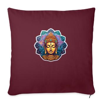 NamasteNirvana - Housse de coussin décorative 45 x 45 cm - bordeaux - Devant