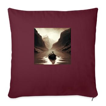 Charon - Housse de coussin décorative 45 x 45 cm - bordeaux - Devant