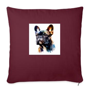 Amour d’intimidation - Housse de coussin décorative 45 x 45 cm - bordeaux - Devant