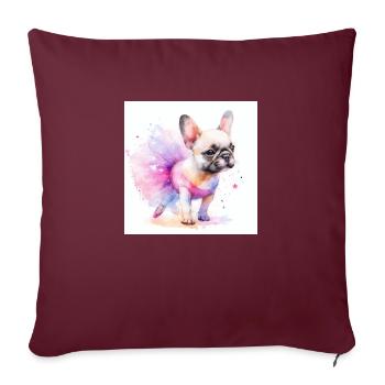 Bully Ballerine - Housse de coussin décorative 45 x 45 cm - bordeaux - Devant