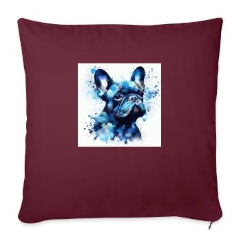 Amour d’intimidation - Housse de coussin décorative 45 x 45 cm - bordeaux - Devant
