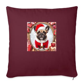 Noël d’intimidation - Housse de coussin décorative 45 x 45 cm - bordeaux - Devant