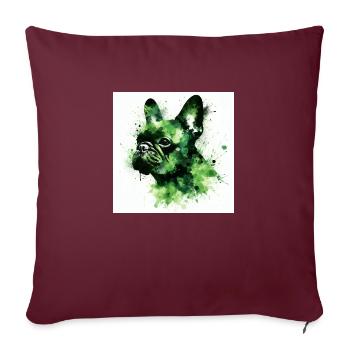 Amour d’intimidation - Housse de coussin décorative 45 x 45 cm - bordeaux - Devant