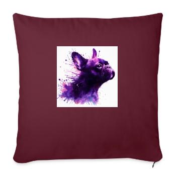 Amour d’intimidation - Housse de coussin décorative 45 x 45 cm - bordeaux - Devant