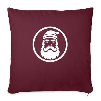 Festive Santa Visual - Sofa pillowcase 17,3'' x 17,3'' (45 x 45 cm) - burgundy - Front