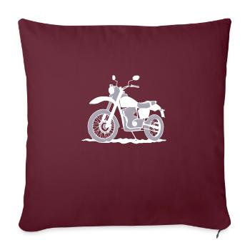 Moto Motocross Fan de moto Motard - Housse de coussin décorative 45 x 45 cm - bordeaux - Devant
